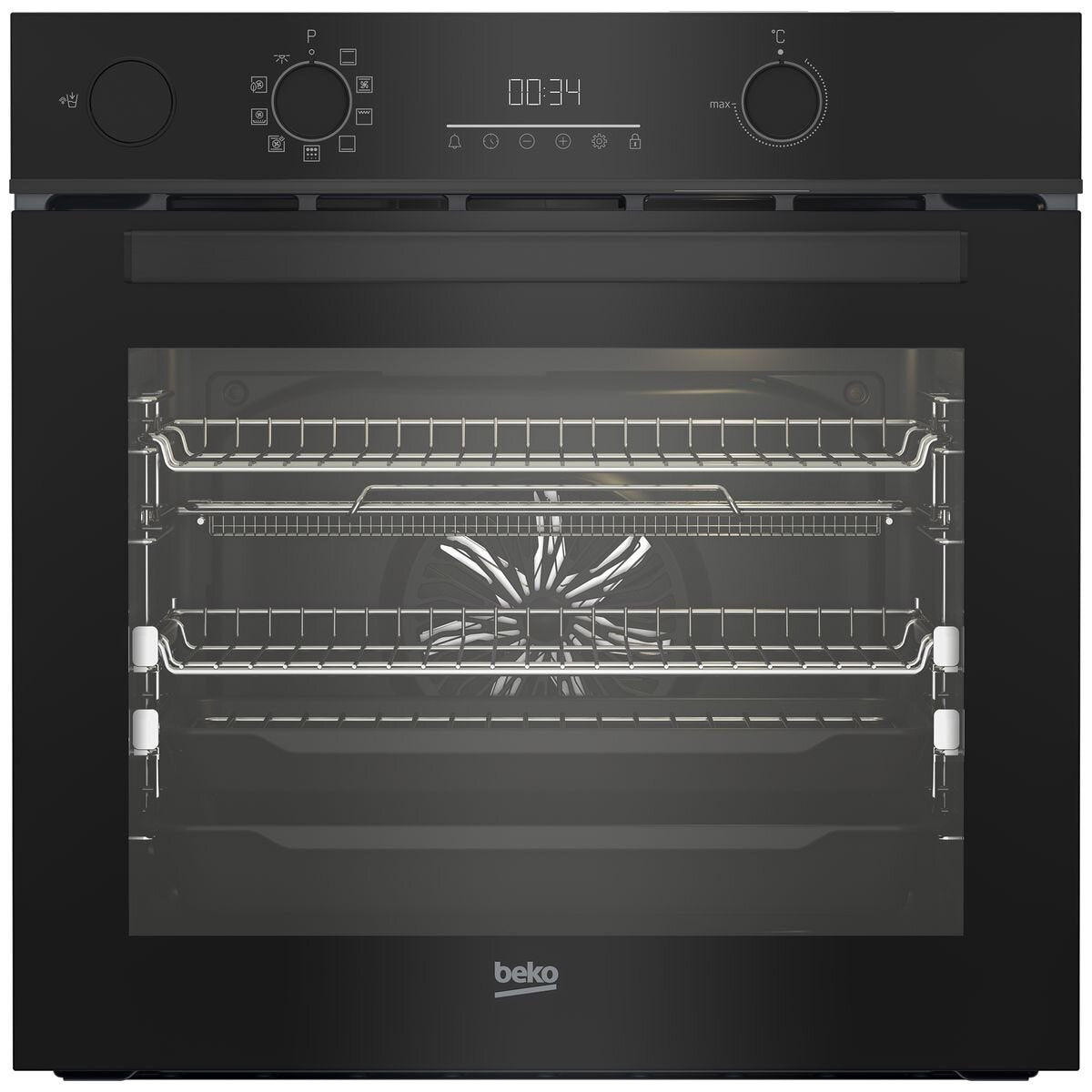 Beko 60cm Aeroperfect™ Pyrolytic Built-In Oven with Steam Assist, Airfry & Meat Probe BBO6851PSDX