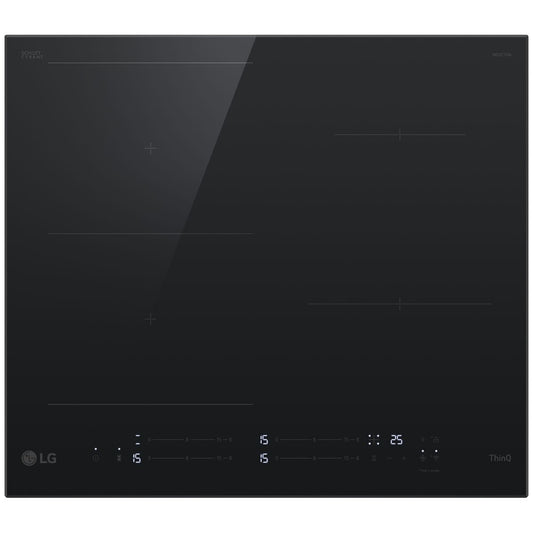 LG 60cm Series 7 Induction Cooktop 4 Zone with Flexi Zone BCI607T4BG