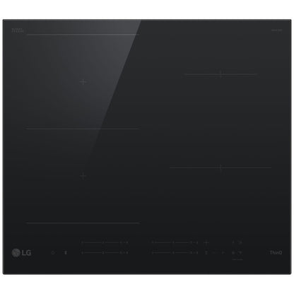 LG 60cm Series 7 Induction Cooktop 4 Zone with Flexi Zone BCI607T4BG