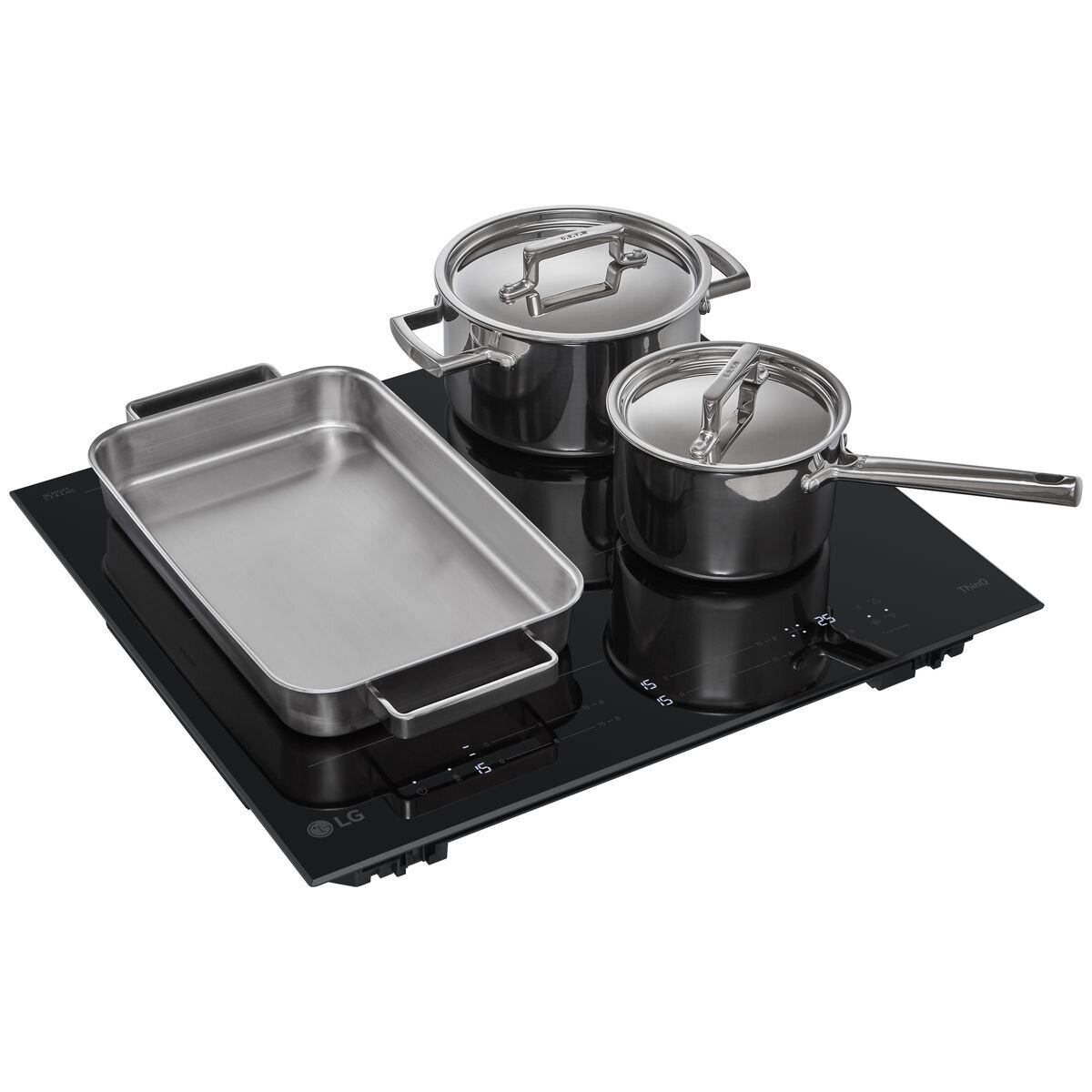 LG 60cm Series 7 Induction Cooktop 4 Zone with Flexi Zone BCI607T4BG