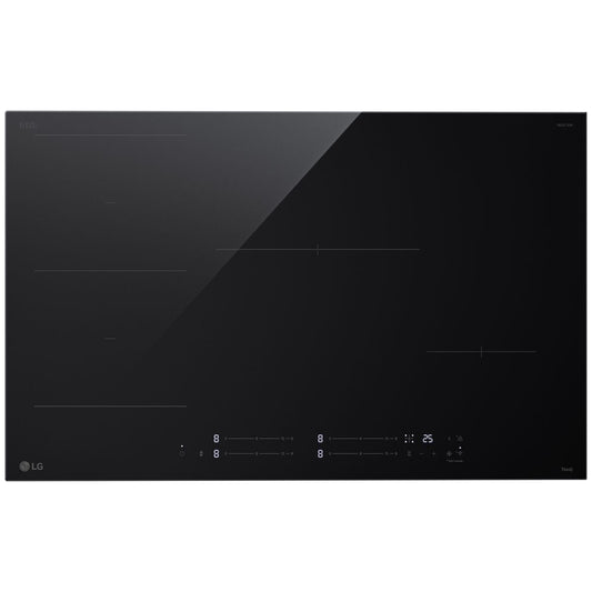LG 80cm Series 7 Induction Cooktop 4 Zone with 1 Flexi Zone BCI807T4BG