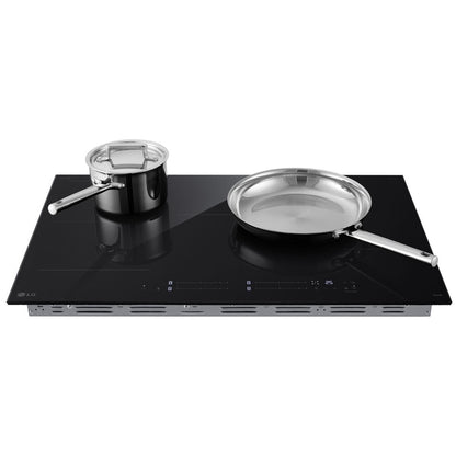 LG 80cm Series 7 Induction Cooktop 4 Zone with 1 Flexi Zone BCI807T4BG