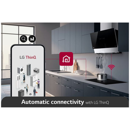 LG 80cm Series 7 Induction Cooktop 4 Zone with 1 Flexi Zone BCI807T4BG