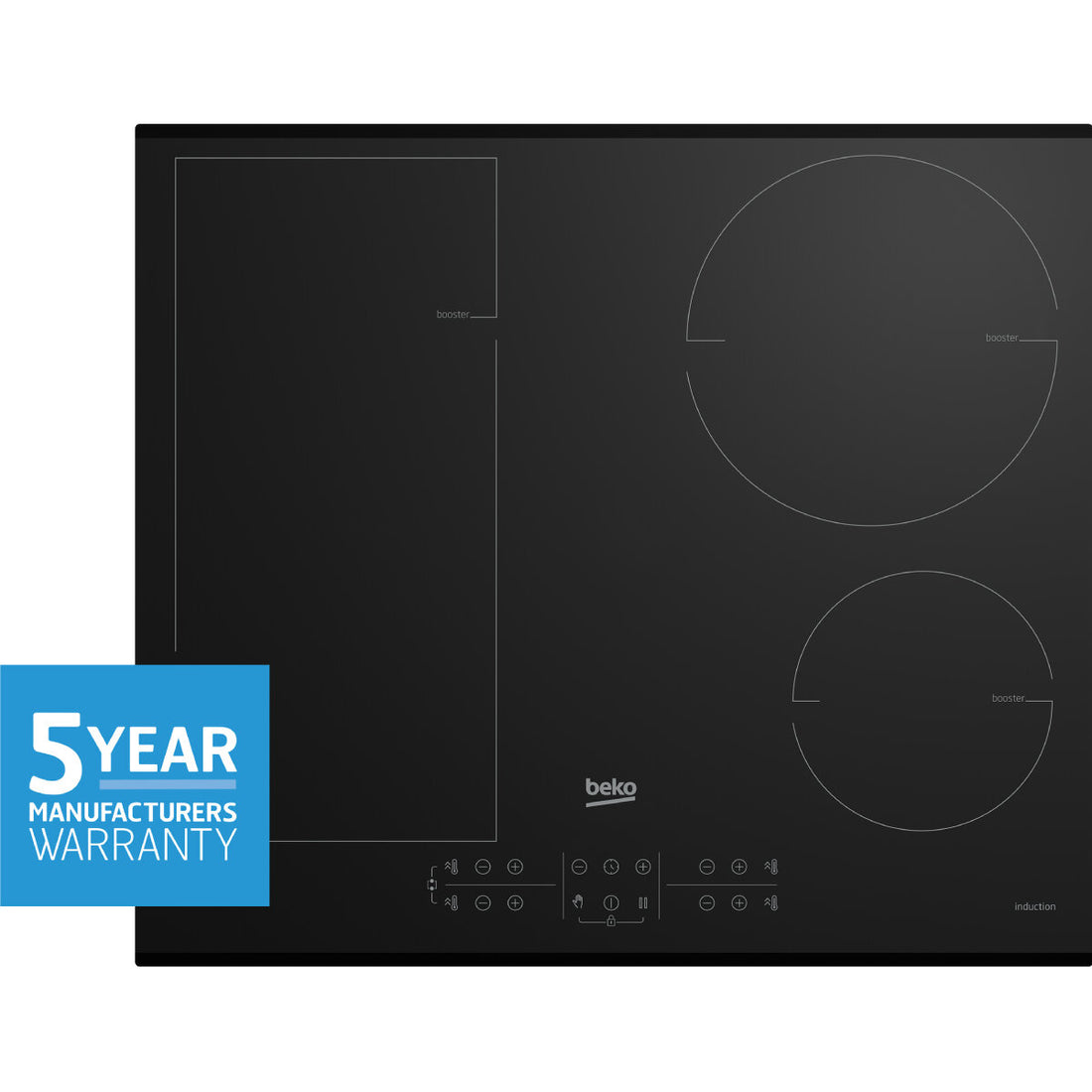 Beko 60cm Induction Direct Access Touch Control Cooktop BCT600IG