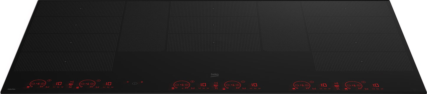 Beko 90cm Built-In Flexy Induction Cooktop with Luminous Control BCT904IG