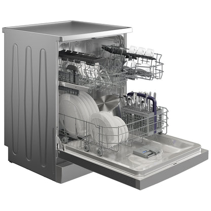 Beko 60cm Freestanding Dishwasher 14 Place Platinum Steel BDFB1410X