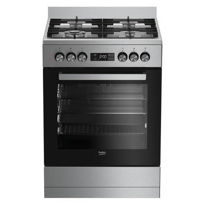 Beko 60cm Dual Fuel Upright Cooker BFC60GMX