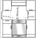 Beko freestanding oven with 82L capacity and vitroceramic cooktop