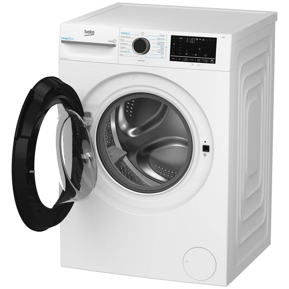 Beko 8kg Front Load Washing Machine with Steam White BFLB8010W