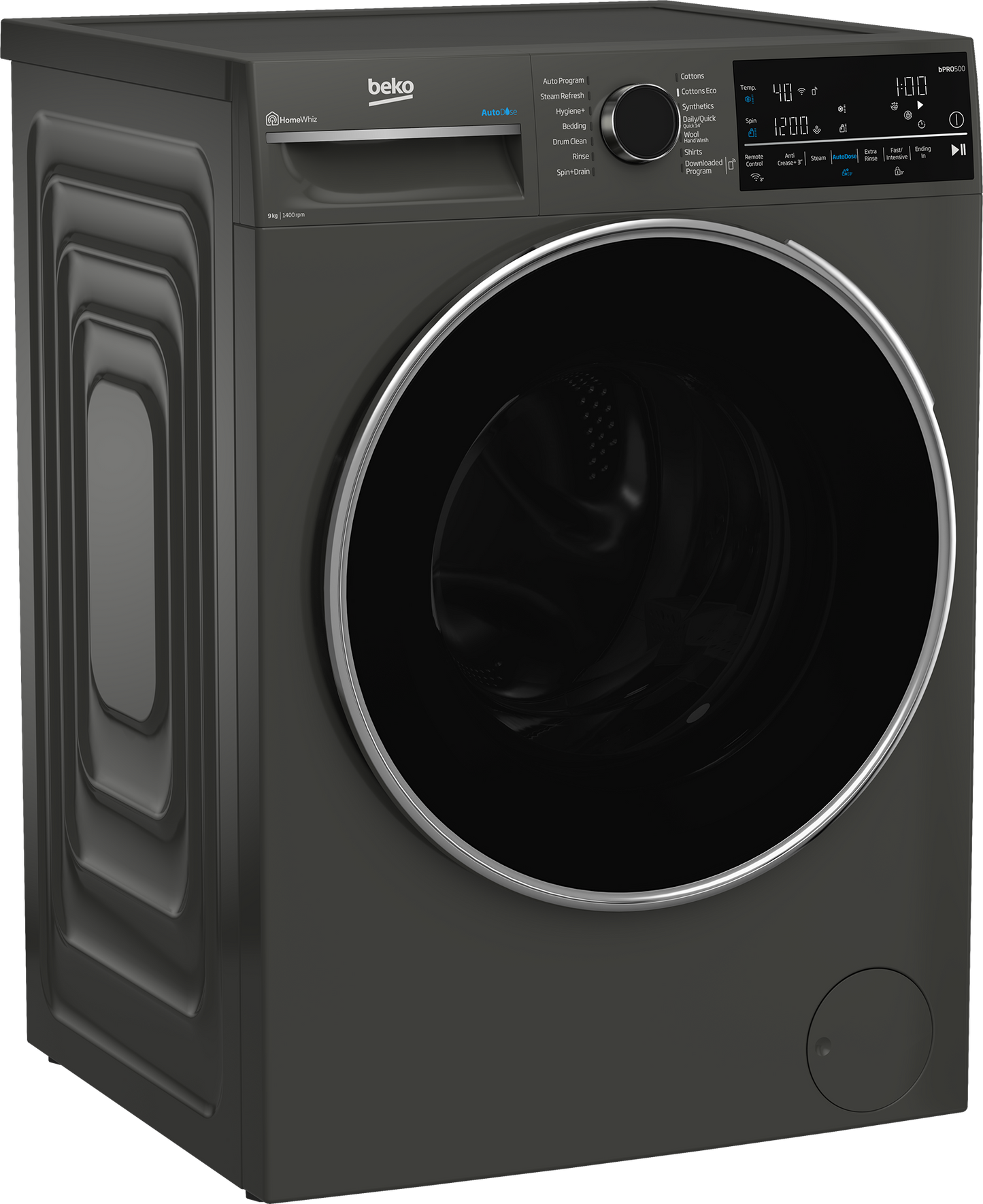 Beko 9kg Auto Dose Front Load Washing Machine (Graphite) BFLB904ADG