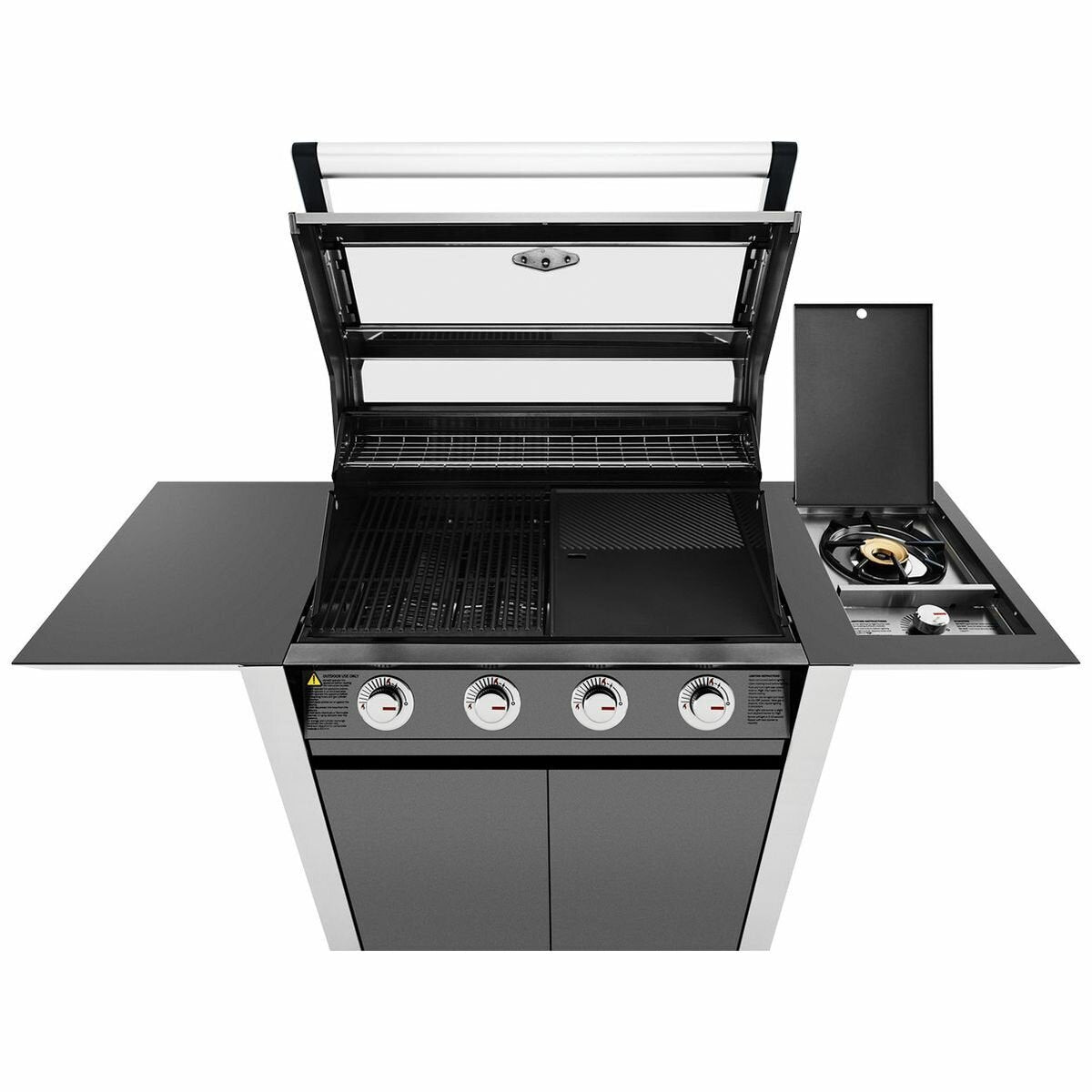 Beefeater 1600 Series Dark Four Burner BBQ with Side Burner & Trolley BMG1641DA