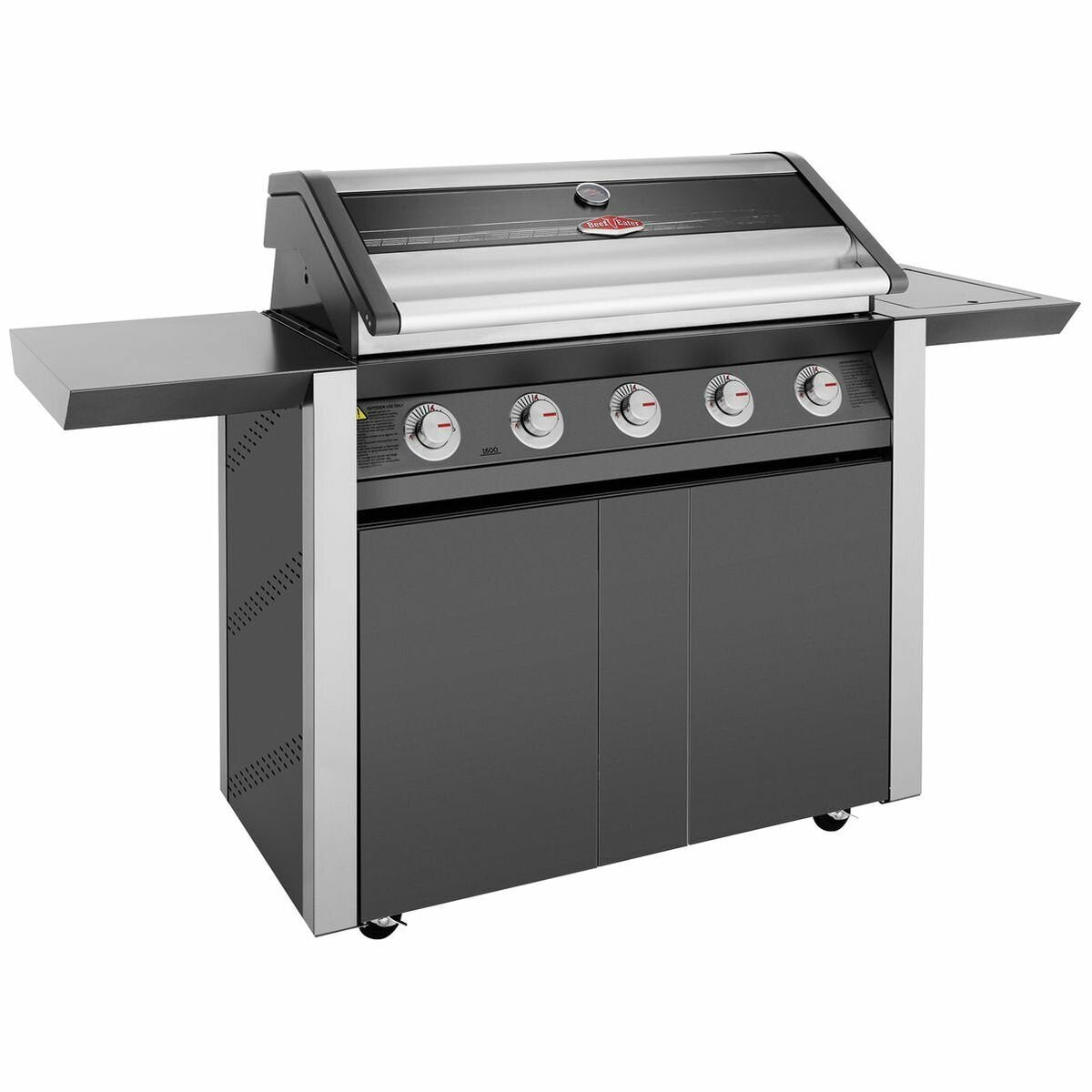 Beefeater 1600 Series Dark Five Burner BBQ with Side Burner & Trolley BMG1651DA