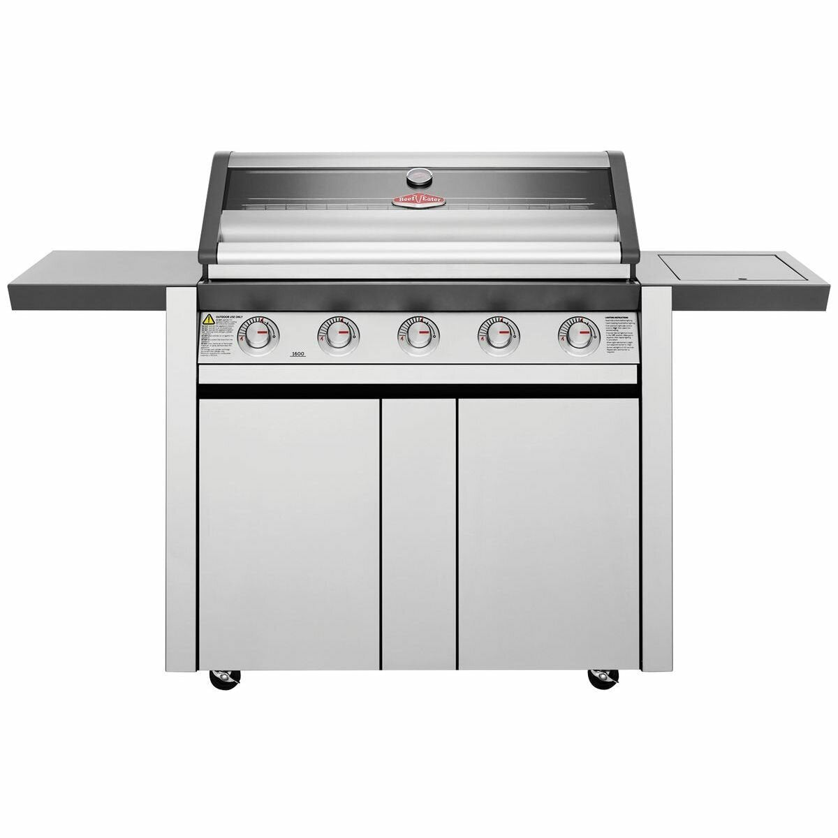 Beefeater 1600 Series SS Five Burner BBQ with Side Burner & Trolley BMG1651SA