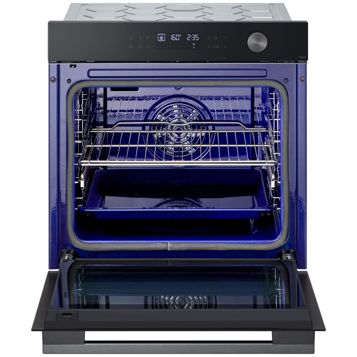 LG 60cm InstaView Series 5 Oven Black Glass BO605G1GL5