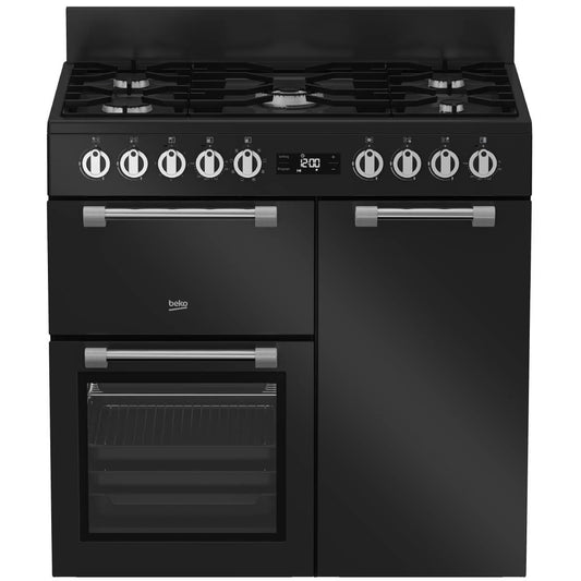 Beko 90cm Multifunction Dual Fuel Anthracite Freestanding Oven/Stove BRC916GMAN