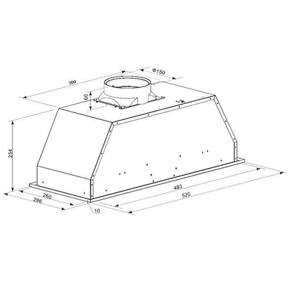 Beko 52cm Under Cupboard Rangehood BRH52UX