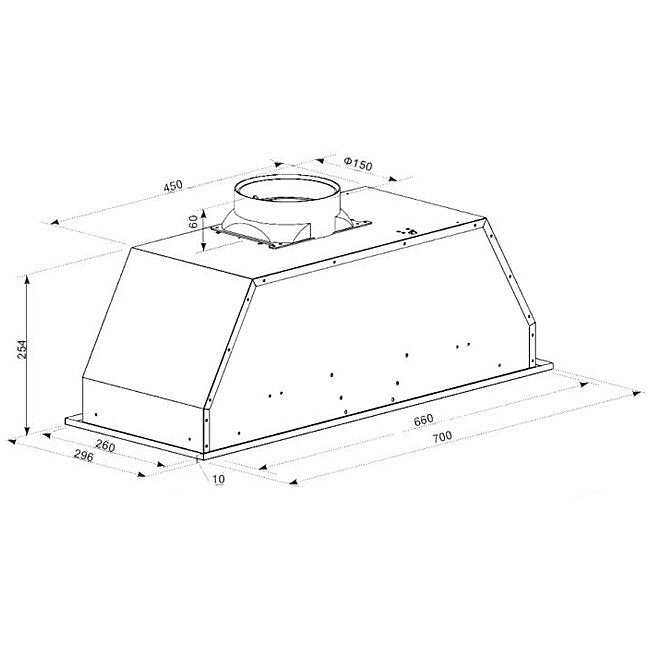 Beko 70cm Under Cupboard Rangehood BRH70UX