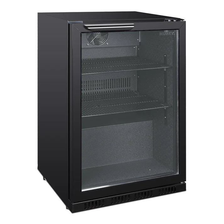 Husky 122L Single Door Homebar Drinks Chiller Black C1HHMBBKAU