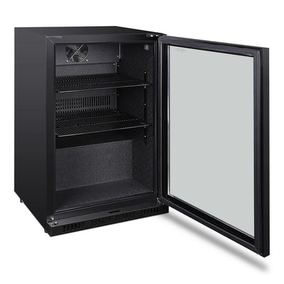 Husky 122L Single Door Homebar Drinks Chiller Black C1HHMBBKAU