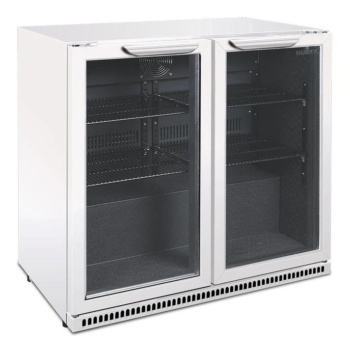 Husky 203L Double Door Homebar Drinks Chiller White C2HHMBWHAU