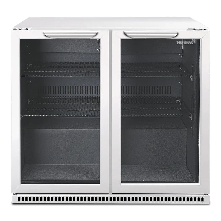 Husky 203L Double Door Homebar Drinks Chiller White C2HHMBWHAU