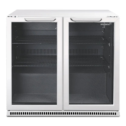 Husky 203L Double Door Homebar Drinks Chiller White C2HHMBWHAU