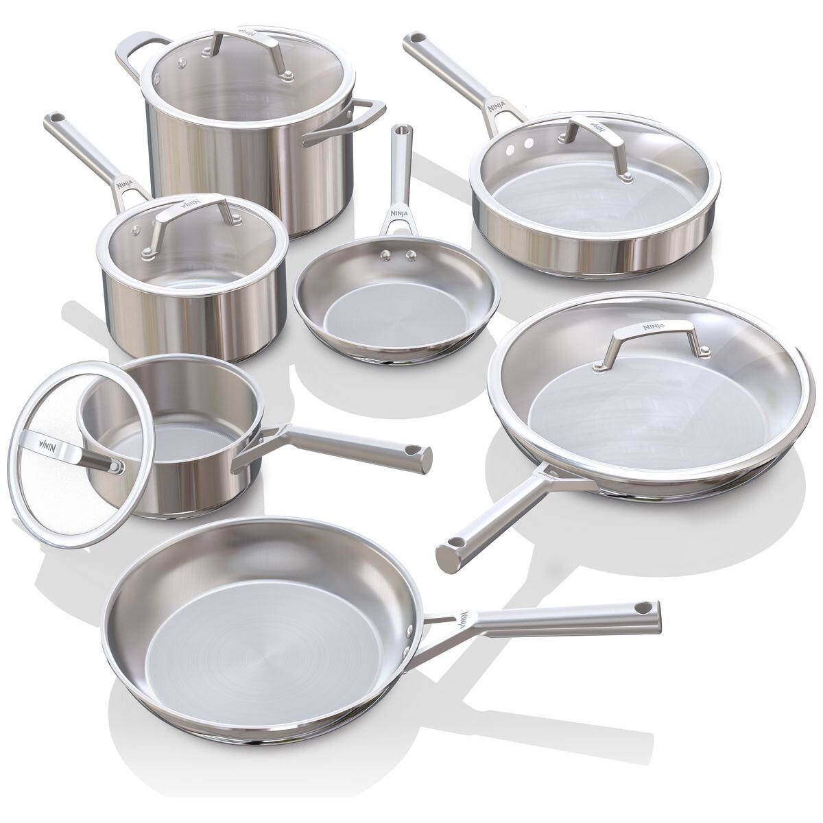 Ninja EverClad Commercial Grade Stainless Steel Cookware 7 Piece Set C99012