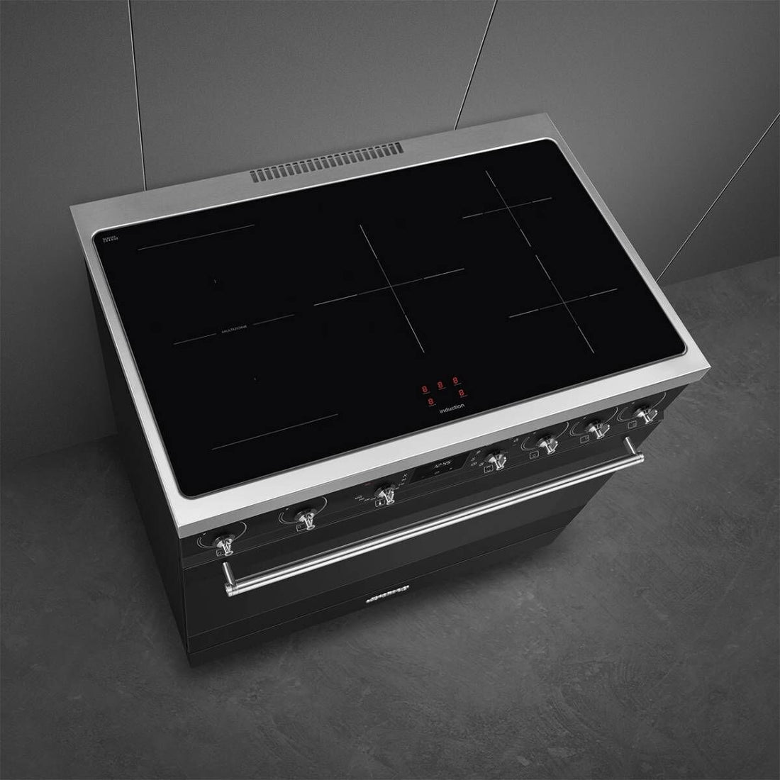 Smeg 90cm Classic Matte Black Induction Freestanding Oven C9IMMB2