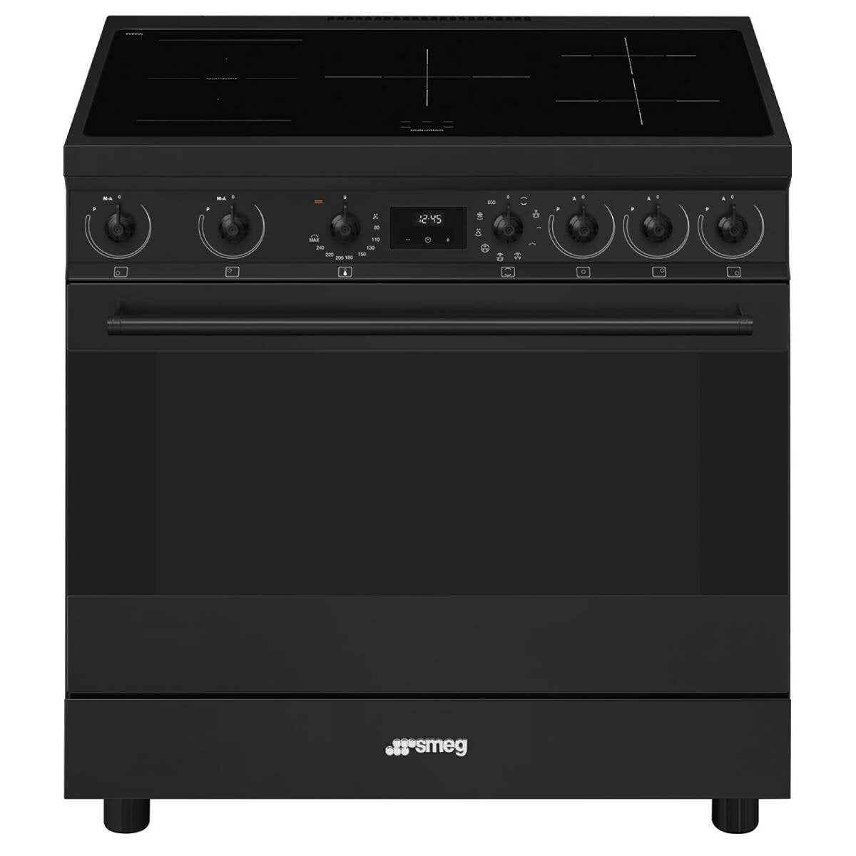 Smeg 90cm Classic Matte Black Induction Freestanding Oven C9IMN2