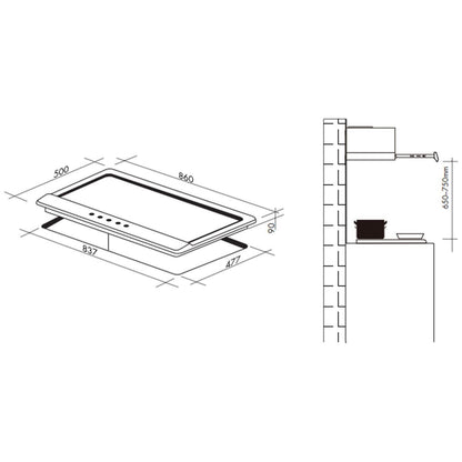 Artusi 90cm Natural Gas Cooktop CAGH95X