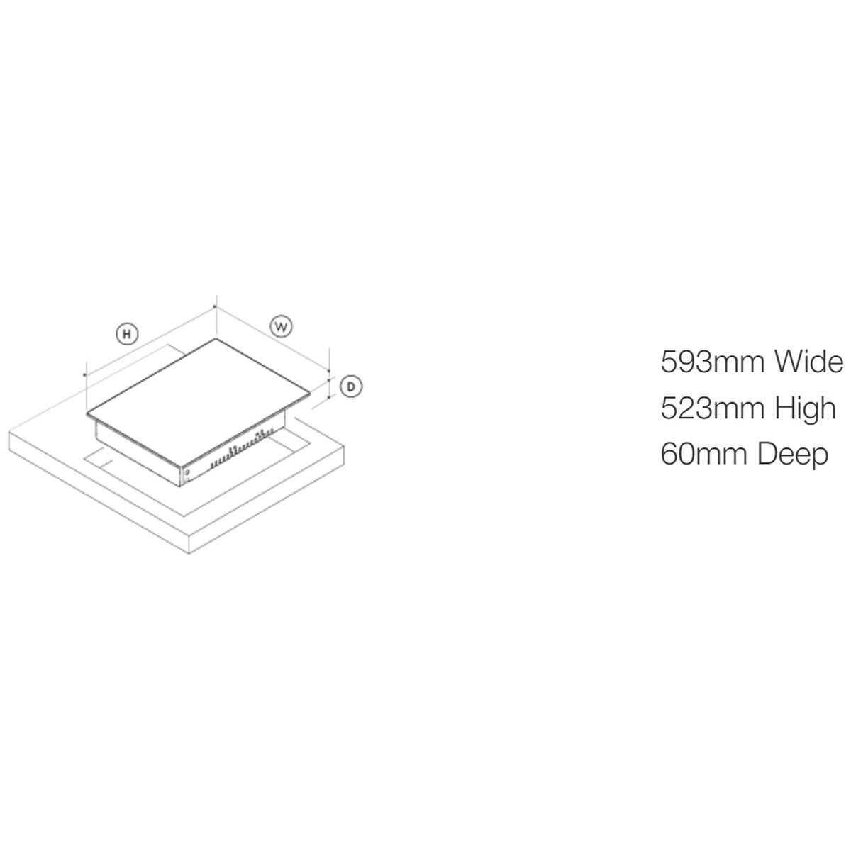 Artusi 60cm 4 Zone Plug-In Induction Cooktop CAID4PG