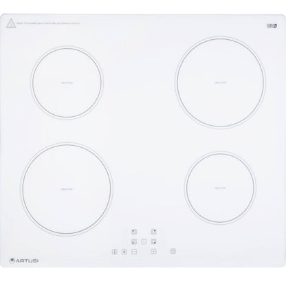 Artusi 60cm White 4 Zone Induction Cooktop CAID6000W