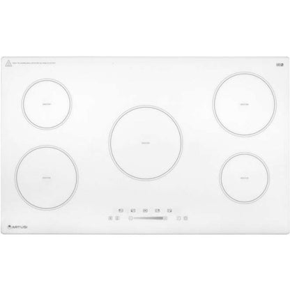 Artusi 90cm White 5 Zone Induction Cooktop CAID9000W