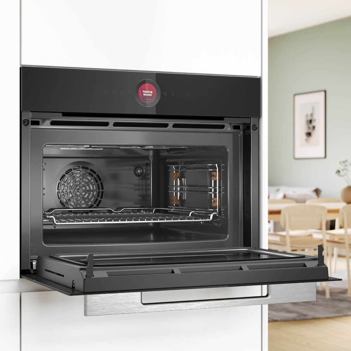 Bosch Series 8 Built-In Black Compact Oven with Microwave Function CMG7241B1A