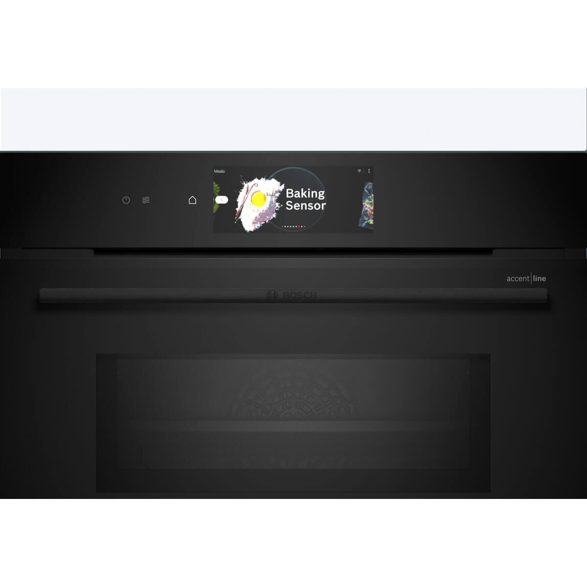 Bosch Series 8 Accentline Built-In Compact Oven with Microwave Function Black CMG978NB1A