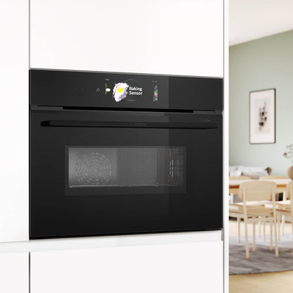 Bosch Series 8 Accentline Built-In Compact Oven with Microwave Function Black CMG978NB1A