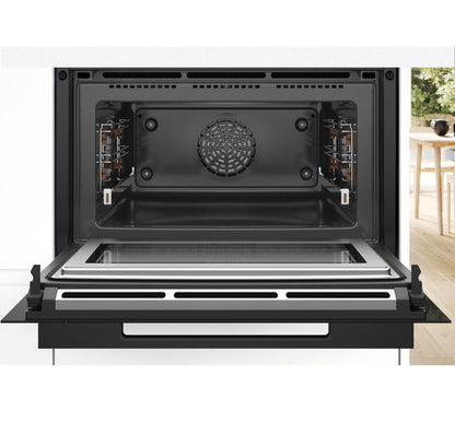 Bosch Series 8 Accentline Built-In Compact Oven with Microwave Function Black CMG978NB1A