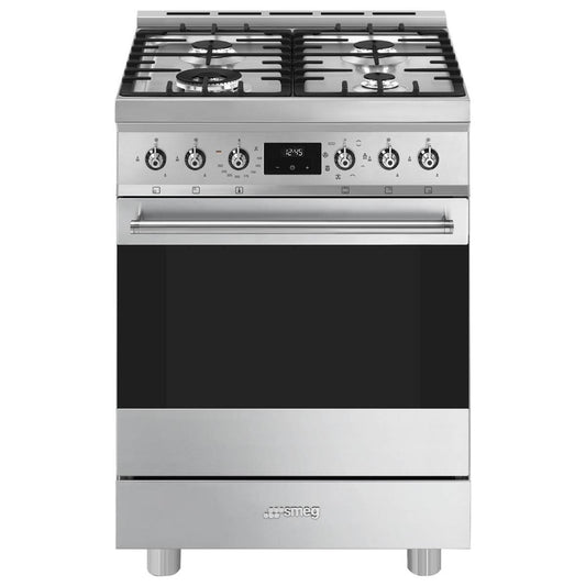 Smeg 60cm Classic Freestanding Gas Cooker Stainless Steel CS6GMXA2