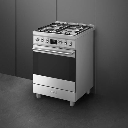 Smeg 60cm Classic Freestanding Gas Cooker Stainless Steel CS6GMXA2