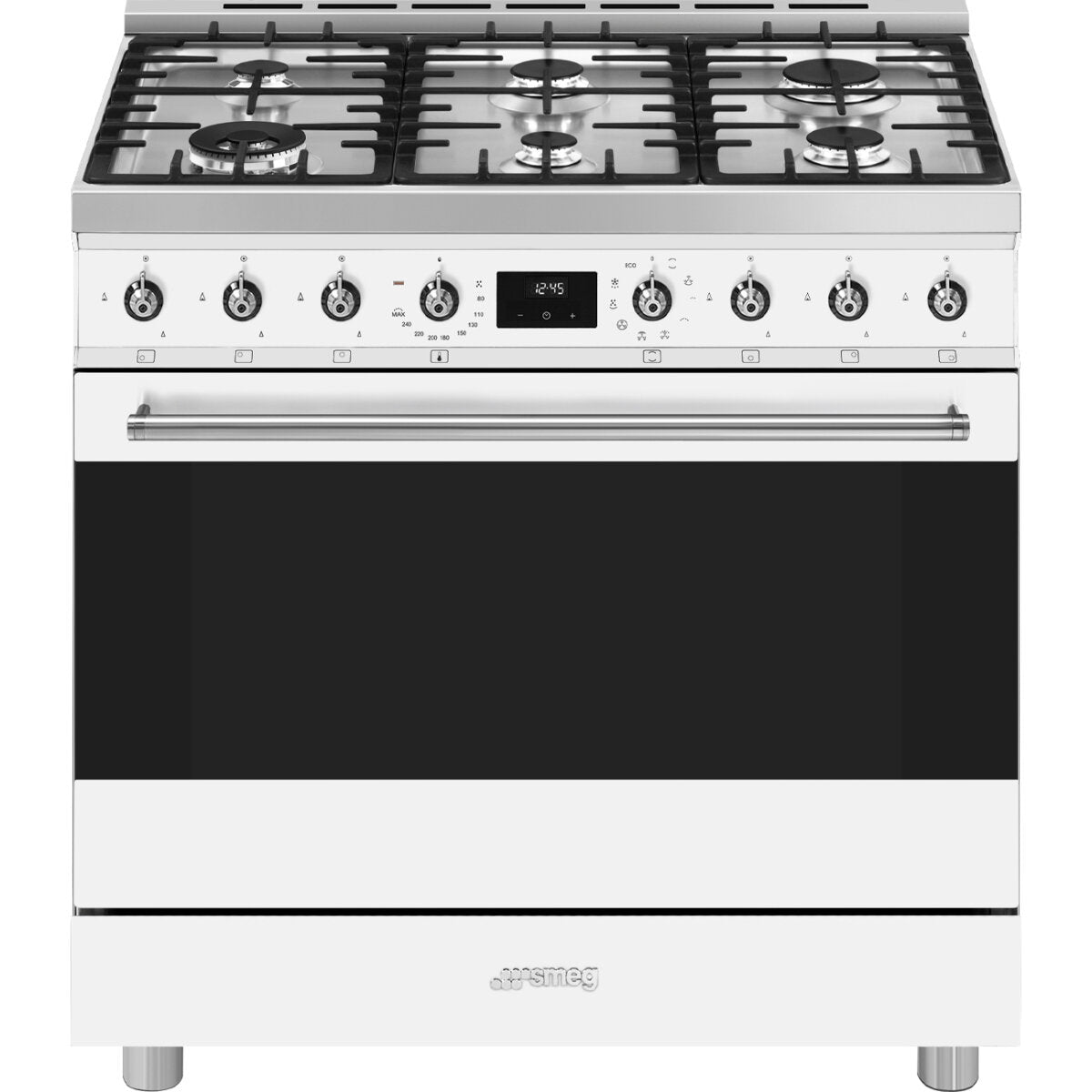 Smeg 90cm Classic Freestanding Dual Fuel White Stove CS9GMWHA2