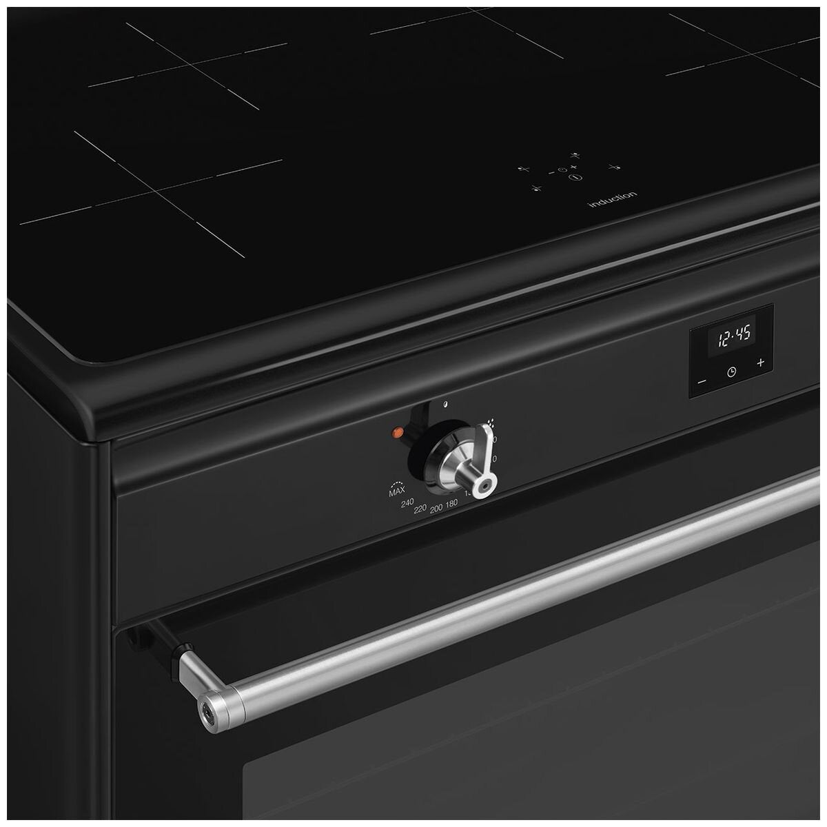 Smeg 90cm Black Induction Upright Oven/Stove CX91IMBL