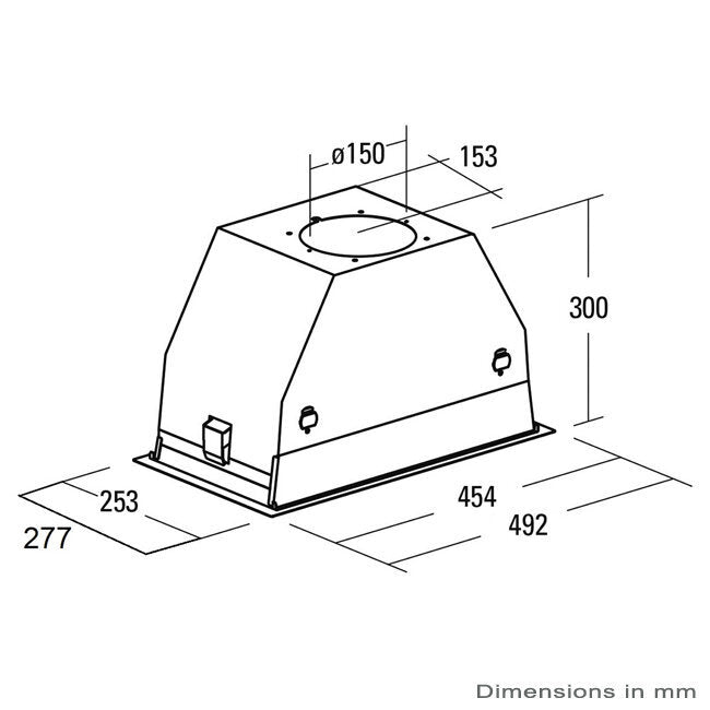 Delonghi 60cm Under Cupboard Rangehood DEDUAL60 (Factory Clearance)