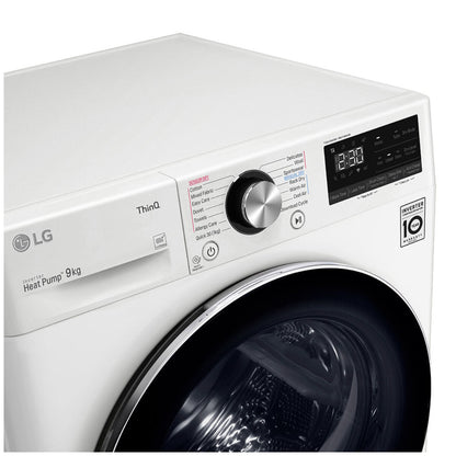 LG Series 9 9kg Heat Pump Dryer with Inverter Control DVH9-09W