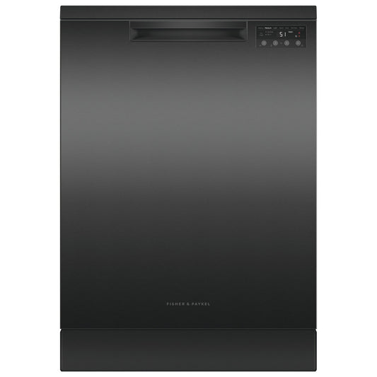 Fisher & Paykel 60cm Freestanding Dishwasher Black Stainless Steel DW60FC1B2