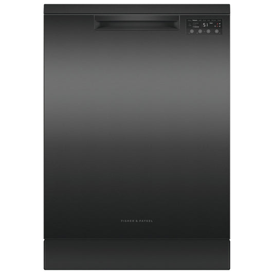 Fisher & Paykel Series 7 Contemporary Freestanding Dishwasher Black Steel DW60FC4B2