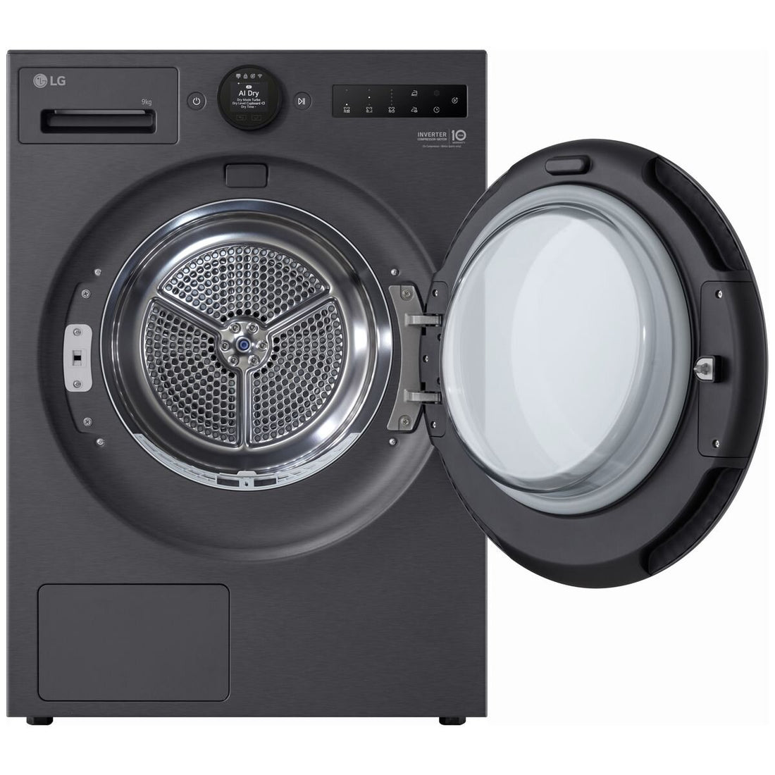 LG Series 9 9kg AI Heat Pump Dryer Matte Black DXH9-09MB