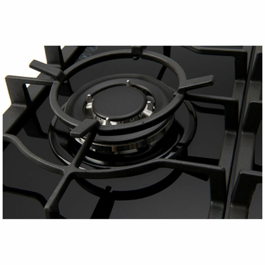 Euro Appliances 90cm Black Tempered Glass Gas Cooktop ECT900GBK2