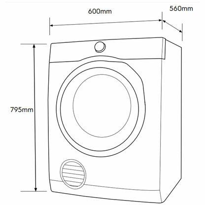 Electrolux 6kg Vented Dryer EDV605H3WB