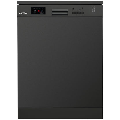 Esatto 60cm Freestanding Dishwasher Black Steel EDW6013BS