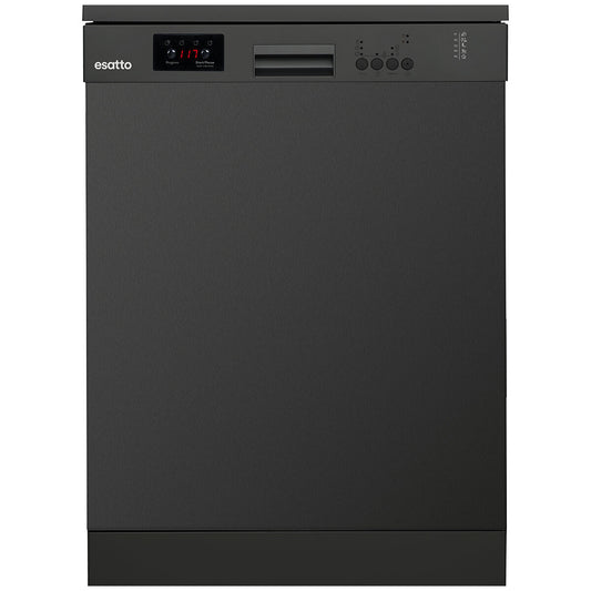 Esatto 60cm Freestanding Dishwasher Black Steel EDW6013BS